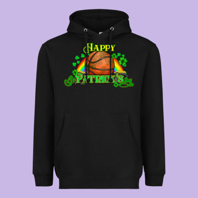 St. Patrick's Day Basketball Heavyweight Hoodie Designed By Howdyjamesfarm