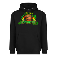 Black St. Patrick's Day Basketball Heavyweight Hoodie - HowdyJamesFarm