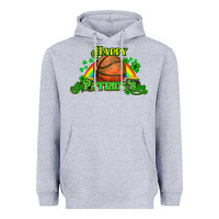 Heather Grey St. Patrick's Day Basketball Heavyweight Hoodie - HowdyJamesFarm