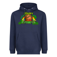 Navy St. Patrick's Day Basketball Heavyweight Hoodie - HowdyJamesFarm