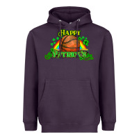 Plum St. Patrick's Day Basketball Heavyweight Hoodie - HowdyJamesFarm