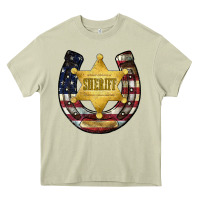 Mossy sheriff american flag Heavy Core Tee - JahusDesignShop