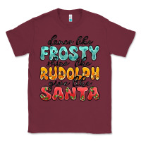 Burgundy dance like frosty shine like rudolph give like san Classic Tee - MaliasSmallBusiness