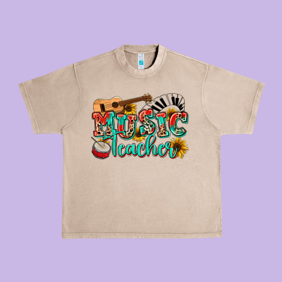Music Teacher Urban Heavy Tee Designed By Nancycooperartshop