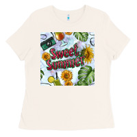 Bone sweet summer seamless pattern Ladies Tee - BundleAndBundleShop