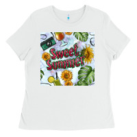 Sweet Summer Seamless Pattern Ladies Tee | Teevron