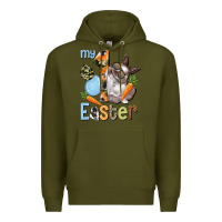 Army Green My first Easter Boy Easter Day Premium Hoodie - HowdyJamesFarm