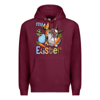 Burgundy My first Easter Boy Easter Day Premium Hoodie - HowdyJamesFarm
