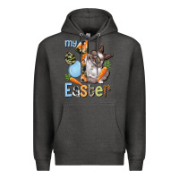 Charcoal Heather My first Easter Boy Easter Day Premium Hoodie - HowdyJamesFarm