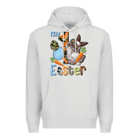 Dove Grey My first Easter Boy Easter Day Premium Hoodie - HowdyJamesFarm