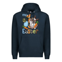 Navy My first Easter Boy Easter Day Premium Hoodie - HowdyJamesFarm