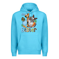 Ocean Blue My first Easter Boy Easter Day Premium Hoodie - HowdyJamesFarm