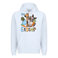 White My first Easter Boy Easter Day Premium Hoodie - HowdyJamesFarm