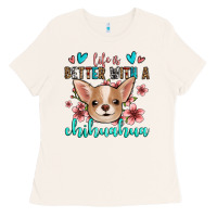 Bone life is better with a chihuahua Ladies Tee - Jasminsmagicworld
