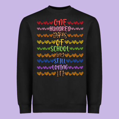 One Hundred Days Of School And Still Loving It! Heavyweight Sweatshirt Designed By Artiststas