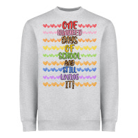 Heather Grey one hundred days of school and still loving it! Heavyweight Sweatshirt - Artiststas