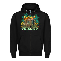 Black Back that thing up Zipper Hoodie - HowdyJamesFarm