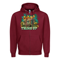 Burgundy Back that thing up Zipper Hoodie - HowdyJamesFarm