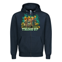 Navy Back that thing up Zipper Hoodie - HowdyJamesFarm