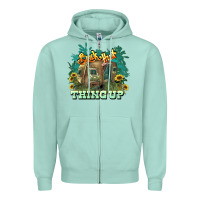 Seafoam Back that thing up Zipper Hoodie - HowdyJamesFarm