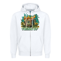 White Back that thing up Zipper Hoodie - HowdyJamesFarm