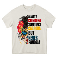 Cream always chingona sugar skull Heavy Core Tee - BundleAndBundleShop