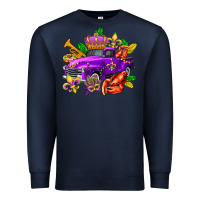 Navy mardi gras truck olivia Premium Sweatshirt - OliviaCreatesArt