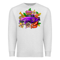 Oatmeal Heather mardi gras truck olivia Premium Sweatshirt - OliviaCreatesArt