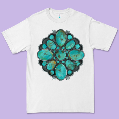 Turquoise Gemstone Premium Tee Designed By Artiststas