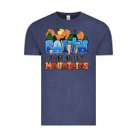 Vintage Denim faith can move mountains Vintage Tee - MaliasSmallBusiness