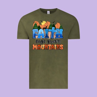 Faith Can Move Mountains Vintage Tee Designed By Maliassmallbusiness