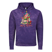 Cloud Purple merry bookmas christmas book tree Vintage Hoodie - MaliasSmallBusiness