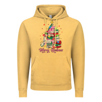 Vintage Mustard merry bookmas christmas book tree Vintage Hoodie - MaliasSmallBusiness