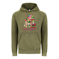 Vintage Olive merry bookmas christmas book tree Vintage Hoodie - MaliasSmallBusiness