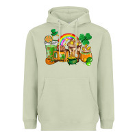 Matcha St. Patricks coffee cups Heavyweight Hoodie - HowdyJamesFarm