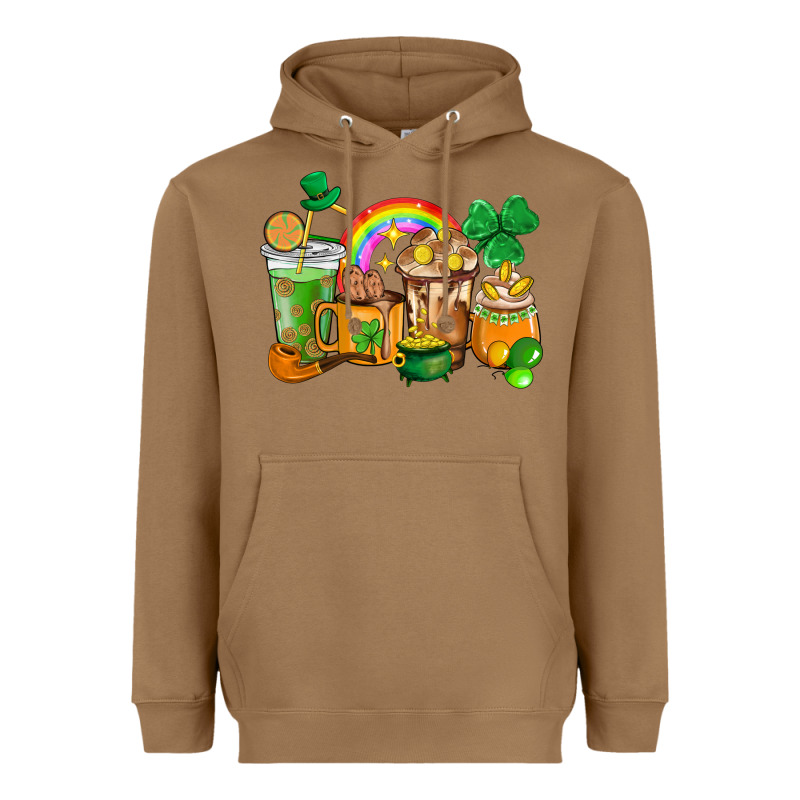 St. Patricks Coffee Cups Heavyweight Hoodie by HowdyJamesFarm | Teevron