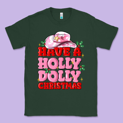 Have A Holly Dolly Christmas Classic Tee Designed By Maliassmallbusiness