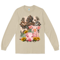 Mushroom Western Pigs with Crosses Long Sleeve Tee - LillyAllenDesigns