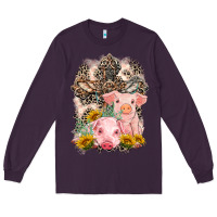 Plum Western Pigs with Crosses Long Sleeve Tee - LillyAllenDesigns