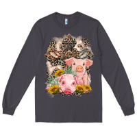 Smoke Western Pigs with Crosses Long Sleeve Tee - LillyAllenDesigns