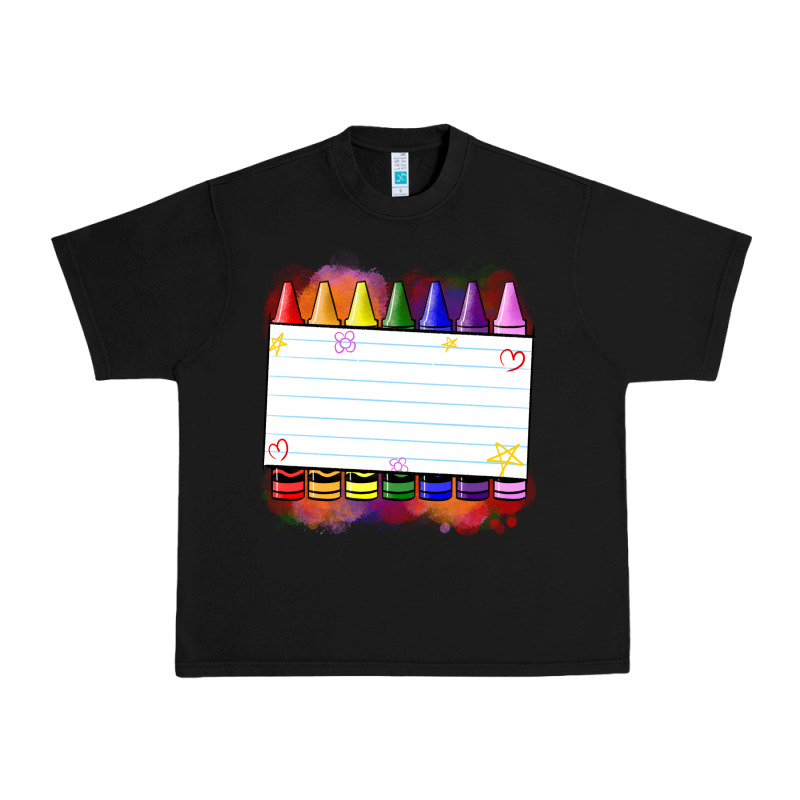 Crayons Add Your Text Urban Heavy Tee by NancyCooperArtShop | Teevron