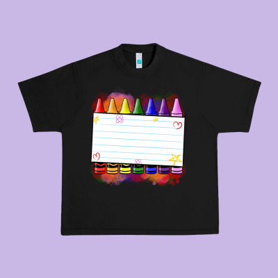 Crayons Add Your Text Urban Heavy Tee Designed By Nancycooperartshop