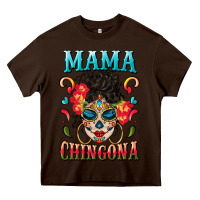 Chocolate Brown mama chingona Heavy Core Tee - BundleAndBundleShop