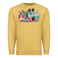 Antique Gold pig coffee cups Premium Sweatshirt - OliviaCreatesArt