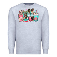 Heather Grey pig coffee cups Premium Sweatshirt - OliviaCreatesArt