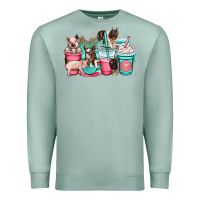 Seafoam pig coffee cups Premium Sweatshirt - OliviaCreatesArt