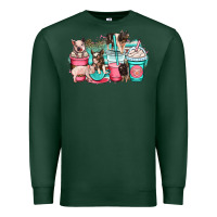 Sports Green pig coffee cups Premium Sweatshirt - OliviaCreatesArt