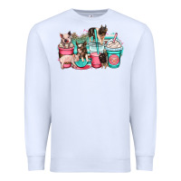 White pig coffee cups Premium Sweatshirt - OliviaCreatesArt