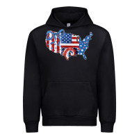 Black America map Urban Hoodie - CowhideDigitalArt