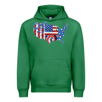 Emerald America map Urban Hoodie - CowhideDigitalArt